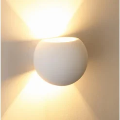 hofstein Appliques|Applique murale Flot Blanc, 1 lumière