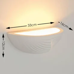 hofstein Appliques|Applique murale Garessio Blanc, 1 lumière