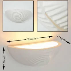 hofstein Appliques|Applique murale Garessio Blanc, 1 lumière