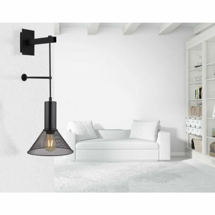 Luminaires Globo Lighting Appliques|Applique murale Globo JEDD Noir, 1 lumière