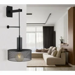Luminaires Globo Lighting Appliques|Applique murale Globo JEDD Noir, 1 lumière