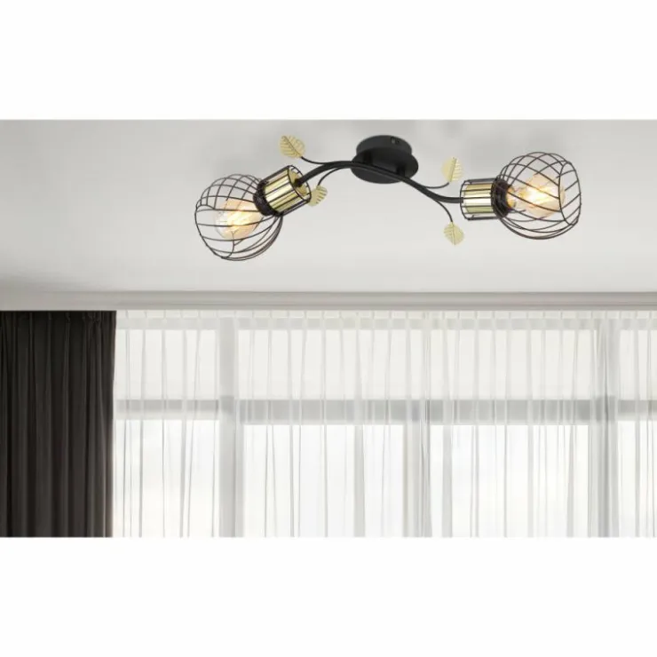 Luminaires Globo Lighting Appliques|Applique murale Globo LALLY Laiton, Noir, 2 lumières