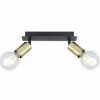 Luminaires Globo Lighting Spots Et Projecteurs|Applique murale GLOBO LILIANA Vieux laiton, Noir, 2 lumières