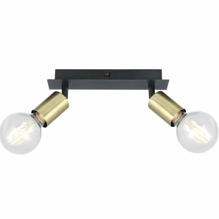 Luminaires Globo Lighting Spots Et Projecteurs|Applique murale GLOBO LILIANA Vieux laiton, Noir, 2 lumières