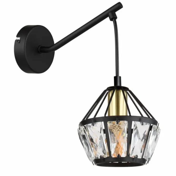 Luminaires Globo Lighting Appliques|Applique murale Globo LOIS Laiton, Noir, 1 lumière