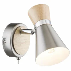 Luminaires Globo Lighting Spots Et Projecteurs|Applique murale Globo Nickel mat, 1 lumière