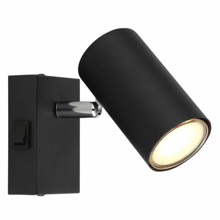 Luminaires Globo Lighting Spots Et Projecteurs|Applique murale Globo ROBBY Noir, 1 lumière