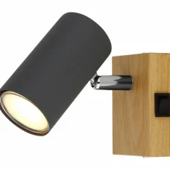 Luminaires Globo Lighting Spots Et Projecteurs|Applique murale Globo ROBBY Noir, 1 lumière
