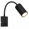 Luminaires Globo Lighting Spots Et Projecteurs|Applique murale Globo ROBBY Noir, 1 lumière