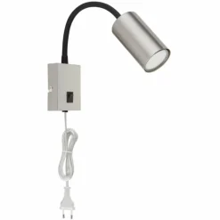 Luminaires Globo Lighting Spots Et Projecteurs|Applique murale Globo ROBBY Nickel mat, 1 lumière