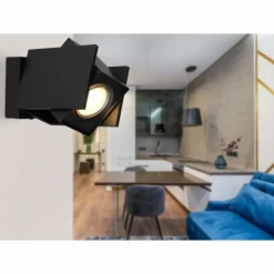 Luminaires Globo Lighting Spots Et Projecteurs|Applique murale Globo RORY Noir, 1 lumière