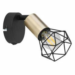 Luminaires Globo Lighting Appliques|Applique murale Globo XARA Vieux laiton, Noir, 1 lumière