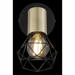 Luminaires Globo Lighting Appliques|Applique murale Globo XARA Vieux laiton, Noir, 1 lumière