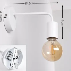 hofstein Spots Et Projecteurs|Applique murale Gravenstein Blanc, 1 lumière