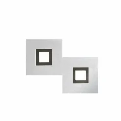 Luminaires Grossmann Appliques|Applique murale Grossmann KARREE LED Aluminium, Noir, 2 lumières