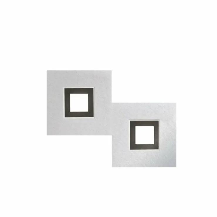 Luminaires Grossmann Appliques|Applique murale Grossmann KARREE LED Aluminium, Noir, 2 lumières