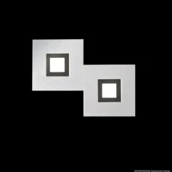 Luminaires Grossmann Appliques|Applique murale Grossmann KARREE LED Aluminium, Noir, 2 lumières