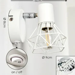 hofstein Spots Et Projecteurs|Applique murale Gullspang Blanc, 1 lumière