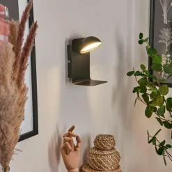 hofstein Éclairage Led|Applique murale Inkeroinen LED Noir, 1 lumière
