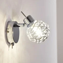hofstein Appliques|Applique murale Kalipuro Chrome, 1 lumière