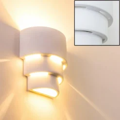 hofstein Appliques|Applique murale Karatschi Blanc, 1 lumière