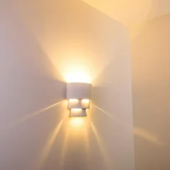 hofstein Appliques|Applique murale Karatschi Blanc, 1 lumière