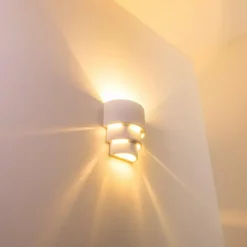 hofstein Appliques|Applique murale Karatschi Blanc, 1 lumière