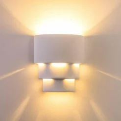 hofstein Appliques|Applique murale Karatschi Blanc, 1 lumière
