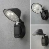 Applique murale Konstsmide Prato LED Noir, 1 lumière, Détecteur de mouvement