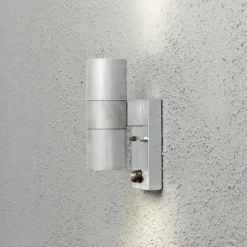 Applique murale Konstsmide Modena Zingué, 2 lumières, Détecteur de mouvement
