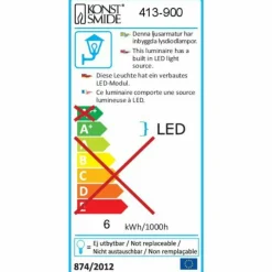 Applique murale Konstsmide Vega LED Cuivre, 1 lumière