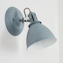 hofstein Appliques|Applique murale Koppom Bleu, Gris, 1 lumière