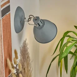 hofstein Appliques|Applique murale Koppom Bleu, Gris, 1 lumière