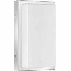 Applique murale LCD Falkensee LED Acier inoxydable, 1 lumière, Détecteur de mouvement