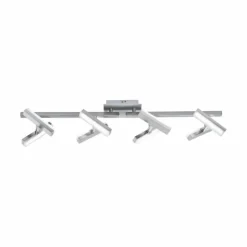Luminaires Leuchten Direkt Éclairage Led|Applique murale Leuchten Direkt Rico LED Nickel mat, 8 lumières