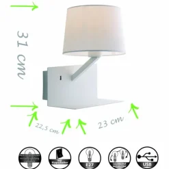 Luce Design Appliques|Applique murale Luce-Design Ciak Blanc, 1 lumière