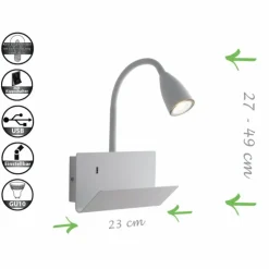 Luce Design Appliques|Applique murale Luce-Design Gulp Blanc, 1 lumière