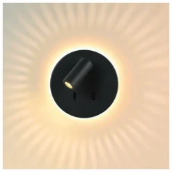 Luminaires Lucide Éclairage Led|Applique murale Lucide BENTJER LED Noir, 1 lumière