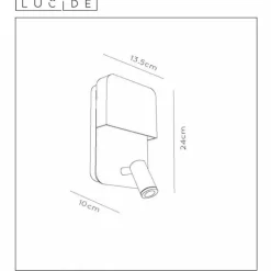 Luminaires Lucide Appliques|Applique murale Lucide BOXER LED Blanc, 2 lumières