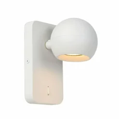 Luminaires Lucide Appliques|Applique murale Lucide FAVORI Blanc, 1 lumière