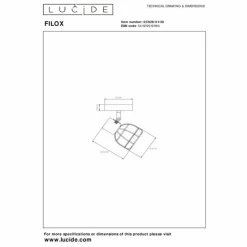 Luminaires Lucide Spots Et Projecteurs|Applique murale Lucide FILOX Noir, 1 lumière