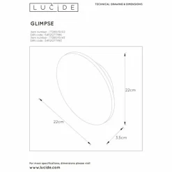 Luminaires Lucide Éclairage Led|Applique murale Lucide GLIMPSE LED Blanc, 1 lumière