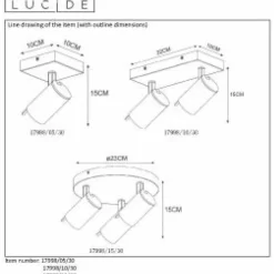 Luminaires Lucide Appliques|Applique murale Lucide GRONY Noir, 1 lumière