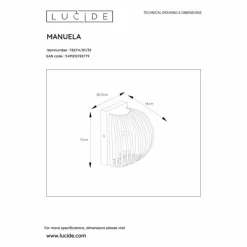 Luminaires Lucide Appliques|Applique murale Lucide MANUELA Vert, 1 lumière