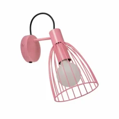 Luminaires Lucide Appliques|Applique murale Lucide MACARONS Rose, 1 lumière