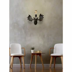 Luminaires Lucide Appliques|Applique murale Lucide MOOSE Noir, 1 lumière