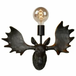 Luminaires Lucide Appliques|Applique murale Lucide MOOSE Noir, 1 lumière
