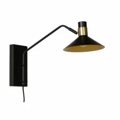 Luminaires Lucide Appliques|Applique murale Lucide PEPIJN Noir, 1 lumière