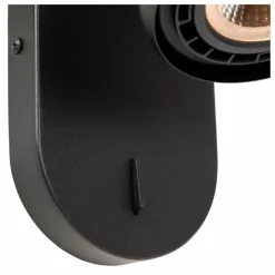 Luminaires Lucide Spots Et Projecteurs|Applique murale Lucide SENSAS Noir, 1 lumière