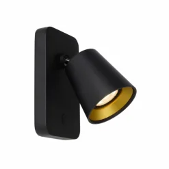 Luminaires Lucide Appliques|Applique murale Lucide TURNON LED Noir, 1 lumière